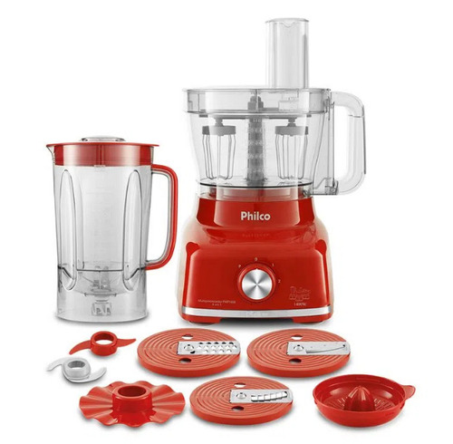 Multiprocessador Philco Pmp1600 1700w 9 Em 1 Vermelho