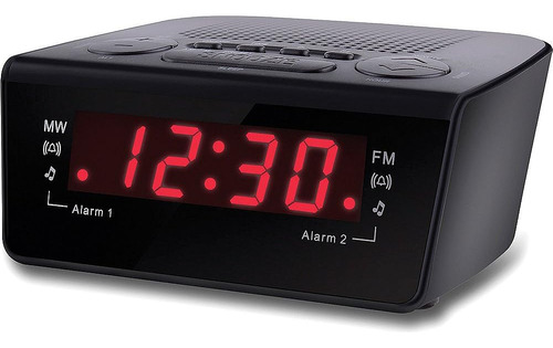 Coby Cbcr-102-blk Despertador Digital Con Radio Am/fm Y Alar