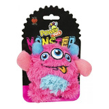 Brinquedo Pelúcia Powerpets Monster Tamanho P Diminui Stress Cor Rosa