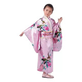 Jpd Niños Niñas Ropa Kimono Bata Traje Japonés Manga Larga