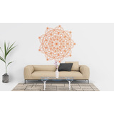 Mandala 2 Vinil Decorativo Negro-azul-naranja