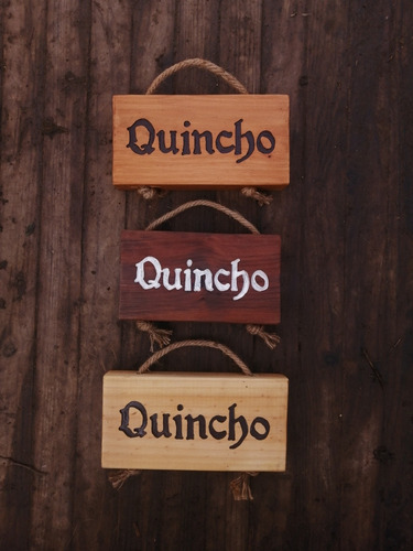 Letrero De Quincho De Madera (varios Diseños)