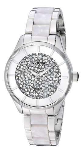 Reloj Mujer Invicta 25246 Cuarzo Pulso Plateado En Acero