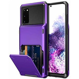 Funda Para Galaxy S20 Con Ranura Para Tarjetas Color Morado