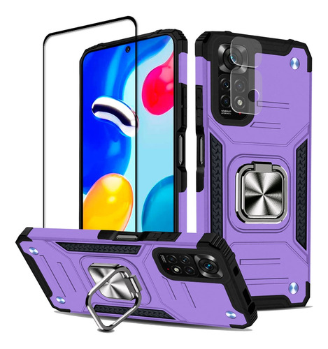 Funda Xiaomi Poco Redmi Uso Rudo Case + Kit 2 Micas Cristal