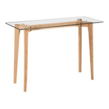 Mesa Consola Soho De Madera Vidrio 100cm X 32cm Haz & Light