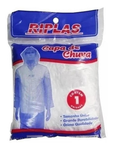 Kit 50 Capas De Chuva Descartável Transparente