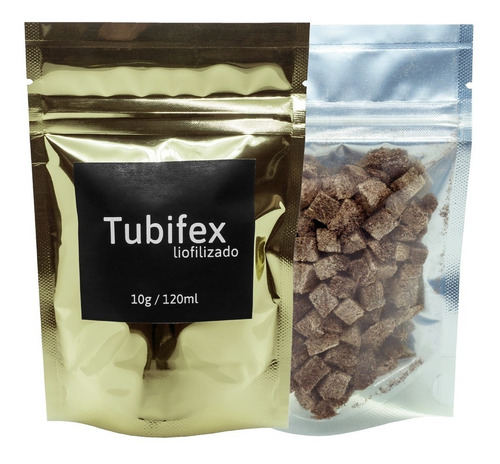 300g/3,600ml Gusano De Fango Tubifex Sp. Liofilizado Cubos.