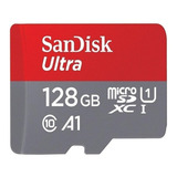 Tarjeta De Memoria Sandisk  Microsd 128gb Adaptador 100 Mb/s