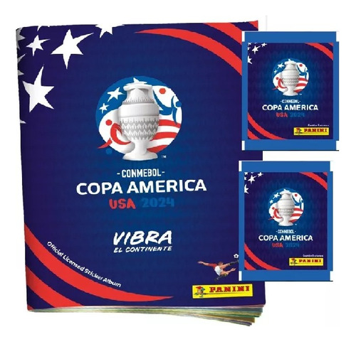 Album + Figuritas Copa America Usa2024 X25 Sobres Srj