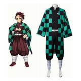 1 Kimono Kamado Disfraz De Cosplay De Tanjiro Con Pendiente