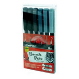 Marcador Artistico Brush Pen C/6 Tons De Cinza