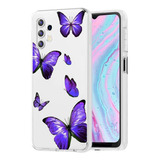 Funda Transparente Para Galaxy A32 5g Diseno Mariposas