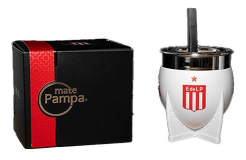 Mate Pampa Boca Ancha + Bombilla Estudiantes