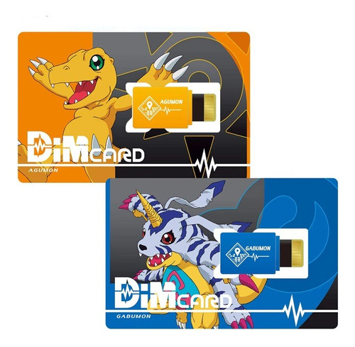 Kit Dim Card Agumon E Gabumon Vital Bracelet Bandai Digimon