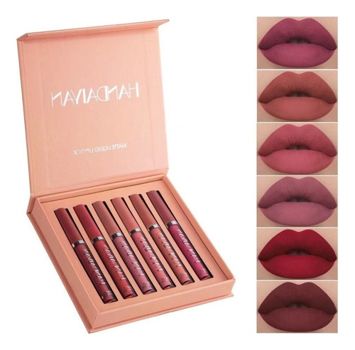 Kit Lipstick Paints For Lips Labiales Sticks Matte 6 Units .