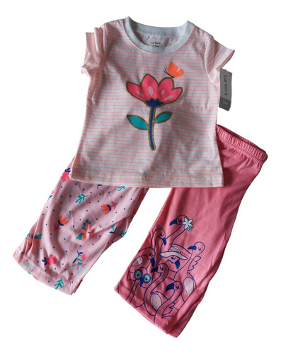 Carter´s Set 3 Piezas Remera + 2 Pantalones Talle 12 Meses