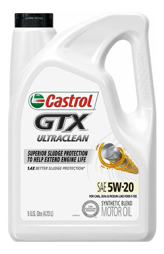 Castrol 60017 Gtx High Mileage 5w-20 Aceite De Motor Sintéti