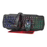 Kit Gamer Teclado,mouse, Audifono, Pad, Xtrikeme Cm-406 Us 