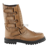 Botas Motociclista Piel Protecciones Suela Hule Biker Choppe