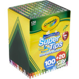Caja 120 Marcadores Lavables Crayola Super Tips 100+20 Silly