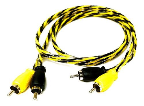 Cabo Rca 1 Metro Amarelo Uniq Cable Inov Series Blindado