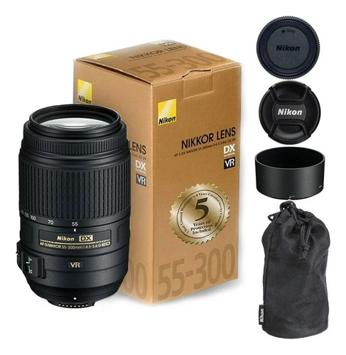 Lente Nikon 55-300 Mm F/4,5-5,6 G Dx Vr Af-s Dx Nikkor