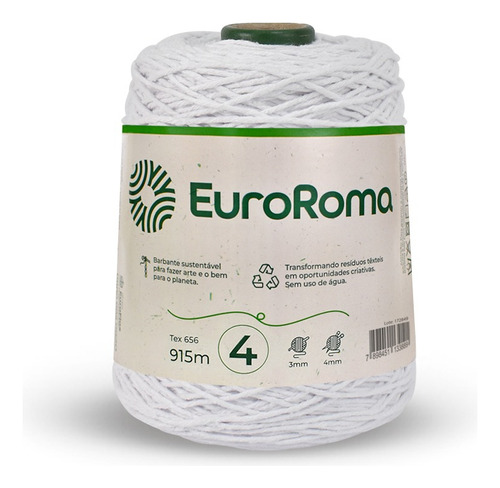 Barbante Euroroma 915m Fio 4 Eurofios Diversas Cores Crochê