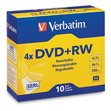 Disco Dvd +rw Verbatim 94520 4.7gb 4x Campana Con 10 Piezas