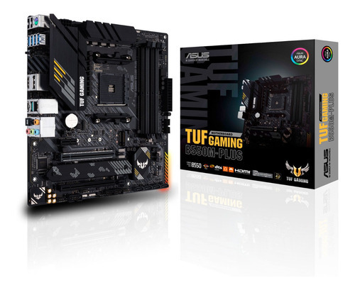 Mãe: Asus Tuf Gaming B550m Plus Amd Am4 Ryzen, Cor Preta