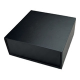 Caixa Rígida Quadrada Para Presente Preta Super Luxo 18x18x8