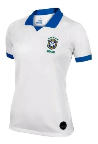 Camiseta Nova Seleção Brasileira Gola P Azul Masculina 