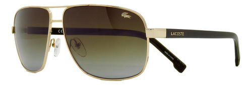 Lentes Gafas De Sol Lacoste L162s Luxe Logo 100% Genuinos Color Gold/dark Green 714