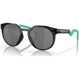 Óculos De Sol Masculino Oakley Hstn Oo9242 0952 Polarizado Cor Preto Armação Preto Haste Preto E Verde Lente Cinza Desenho Redondo