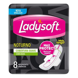 Absorvente Ladysoft Noturno Suave Com Abas 8 Unidades