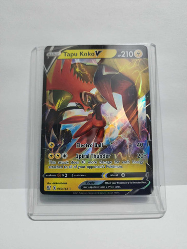 Tarjeta Carta Pokemon Go Pikachu Legendario Tapu Koko Valola