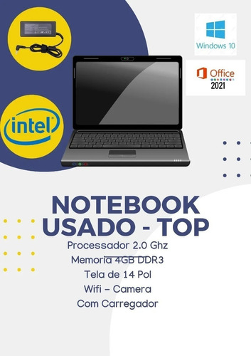 Notebook Usado 100% Funcionando - Revisado 