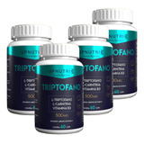 L-triptofano L-carnitina E Vit B3 500mg 60 Cáps - Kit X4