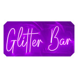 Cartel Neon Led Glitter Bar - Acrílico