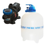 Kit Filtro Fm60 E Bomba 1cv Piscina 113 Mil Litros Sodramar