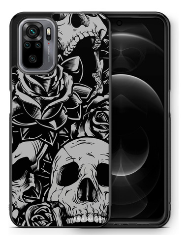 Funda Para Xiaomi Redmi Poco Calaveras Y Rosas Skull Art 