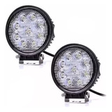 Pack 2 Foco Neblinero Led 27w 12v-24v Redondo