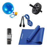 Kit9 Mat +soga+rueda Abdominal+pelota Esferod. Envio Gratis