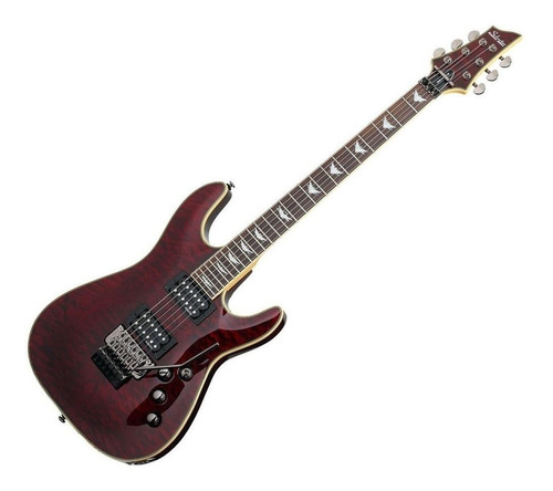 Guitarra Eléctrica Schecter Omen Extreme-fr De Caoba Black Cherry Brillante Con Diapasón De Palo De Rosa