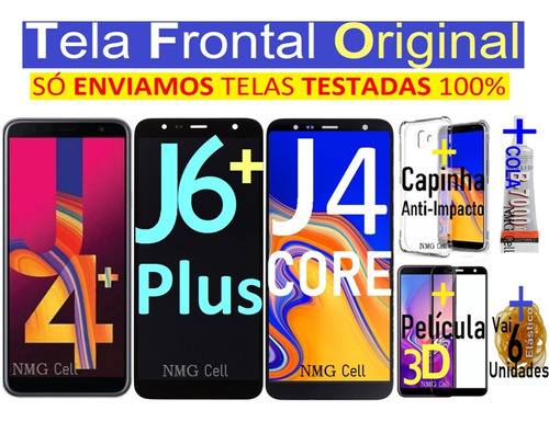 Tela Frontal Original J4plus J4core J6+plus+capa+peli3d+cola