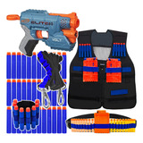 Arma Nerf Brinquedo Trio Elite 2.0 + Acessórios + Dardos 