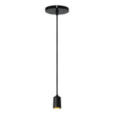 1 Fio Pendente 1m Soquete Liso E27 Cabo Pp Preto Lustre