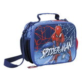 Lunchera Escolar Infantil Web Termica Spiderman 38206 Color Celeste Spiderman Web