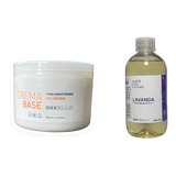 Crema Base Masajes 500g + Aceite Lavanda 250ml Biobellus