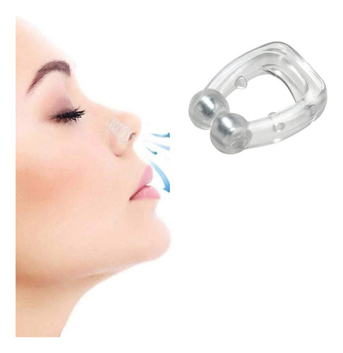 Antironquido 2 Clip Nasal Silicona Suave No Roncar Dormir